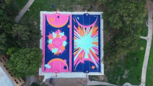 Bridwell Park Basketball Court Mural